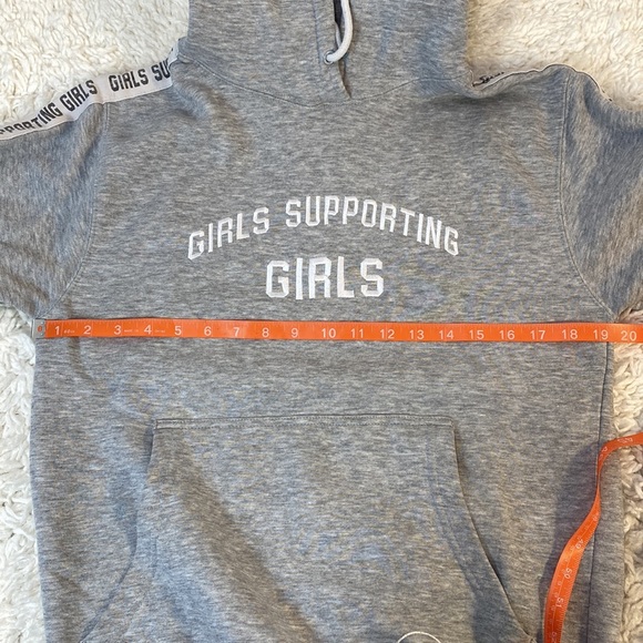 Adelaine Morin Girls Supporting Girls Gray Tracksuit Hoodie, Women's Small - Picture 5 of 5